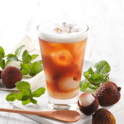 Trà vải dưa hấu kim quất (Lychee Watermelon Kumquat Tea)